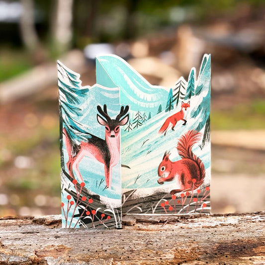 Winter Hike concertina card by Martin Stanev