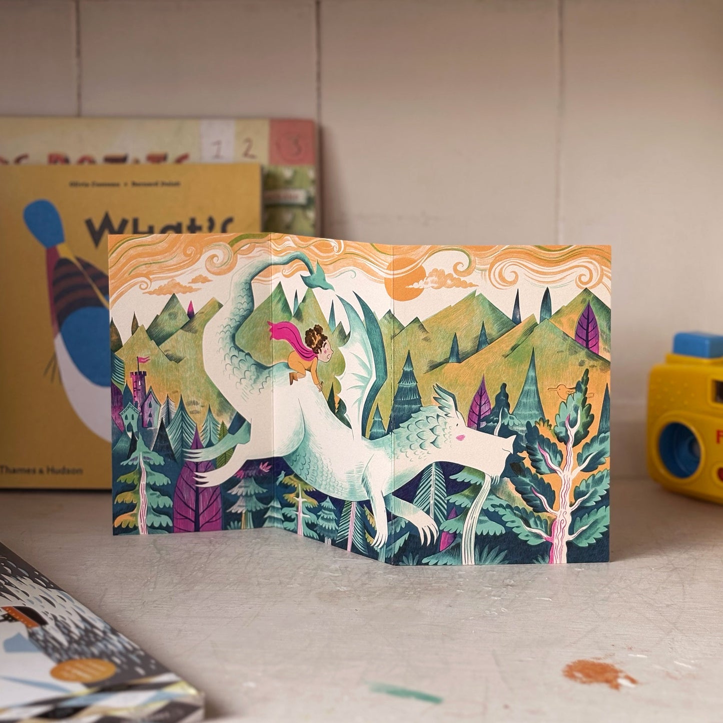 Can You Keep a Secret? concertina 3D kids greetings card by Melissa Castrillón