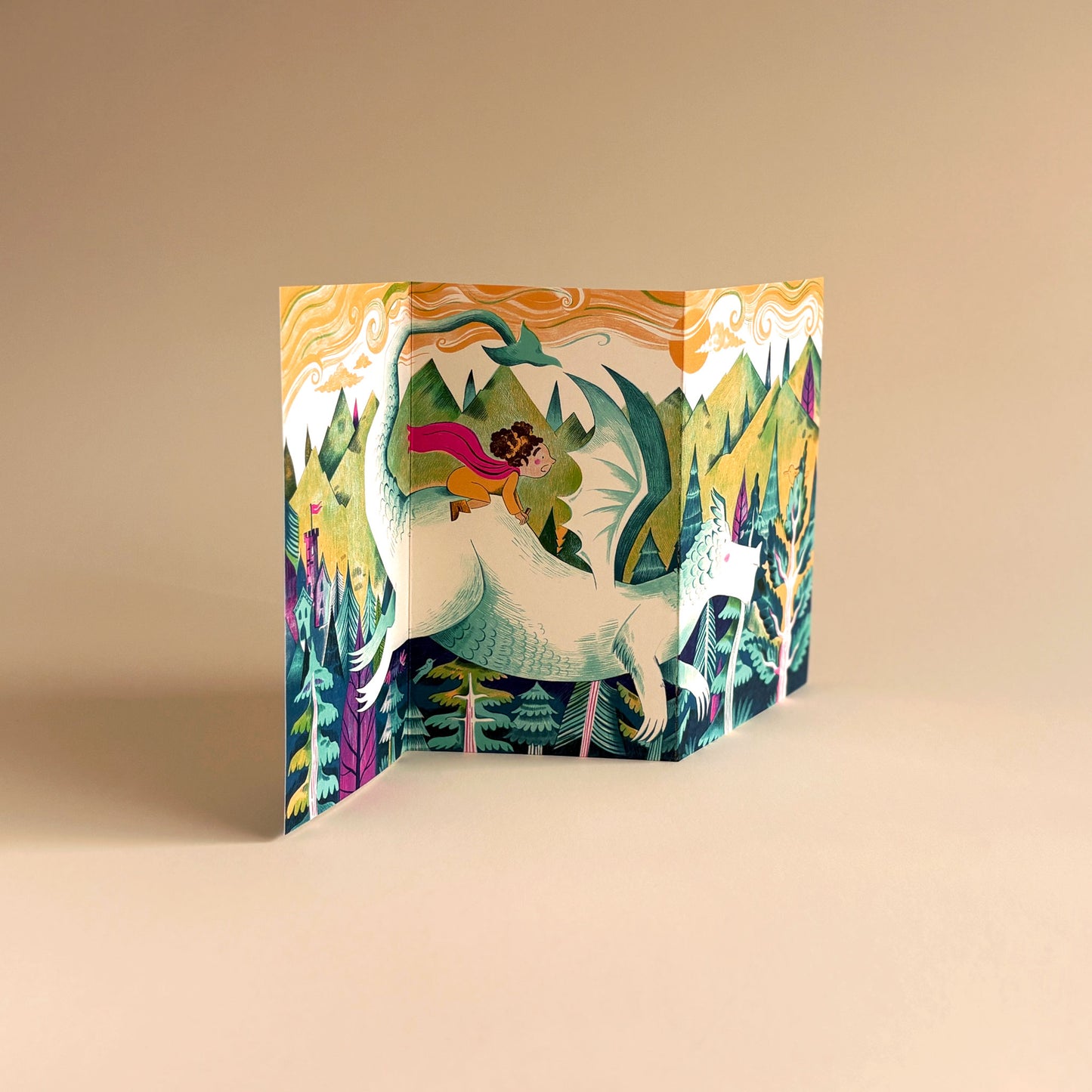 Can You Keep a Secret? concertina 3D kids greetings card by Melissa Castrillón