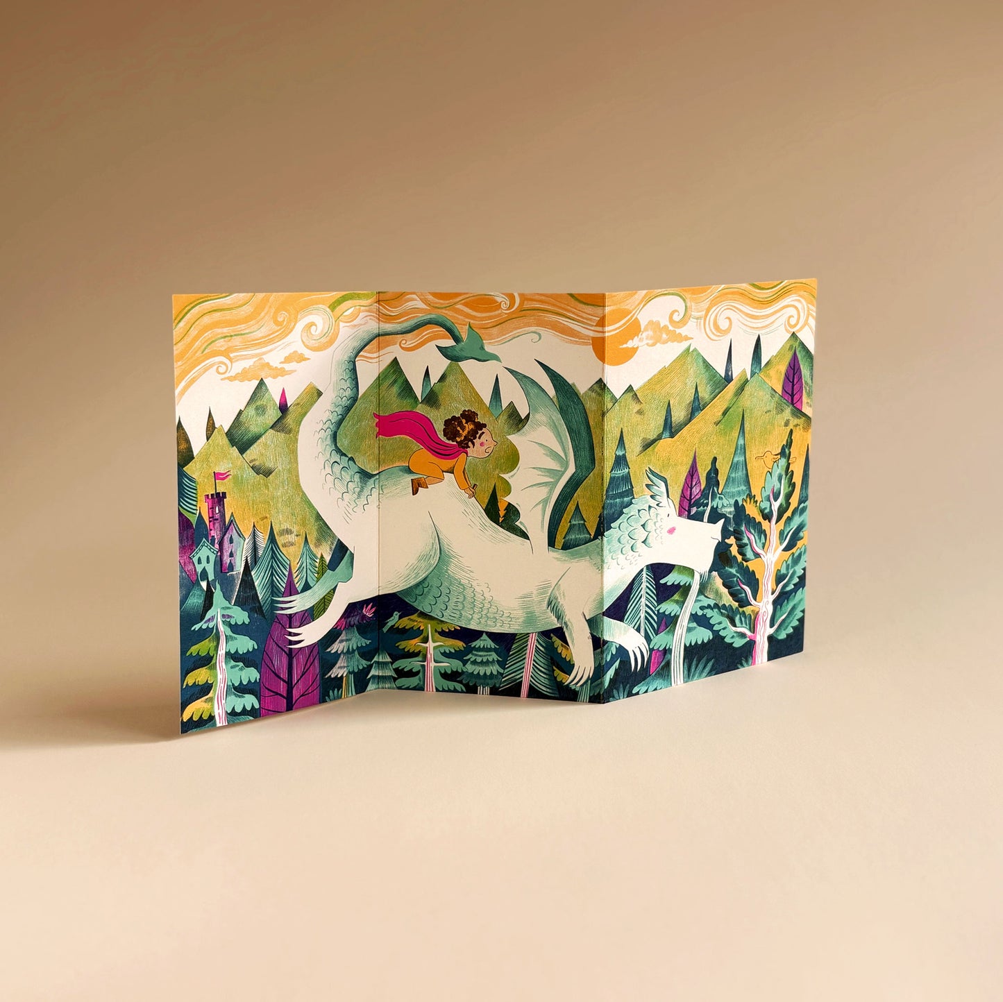 Can You Keep a Secret? concertina 3D kids greetings card by Melissa Castrillón