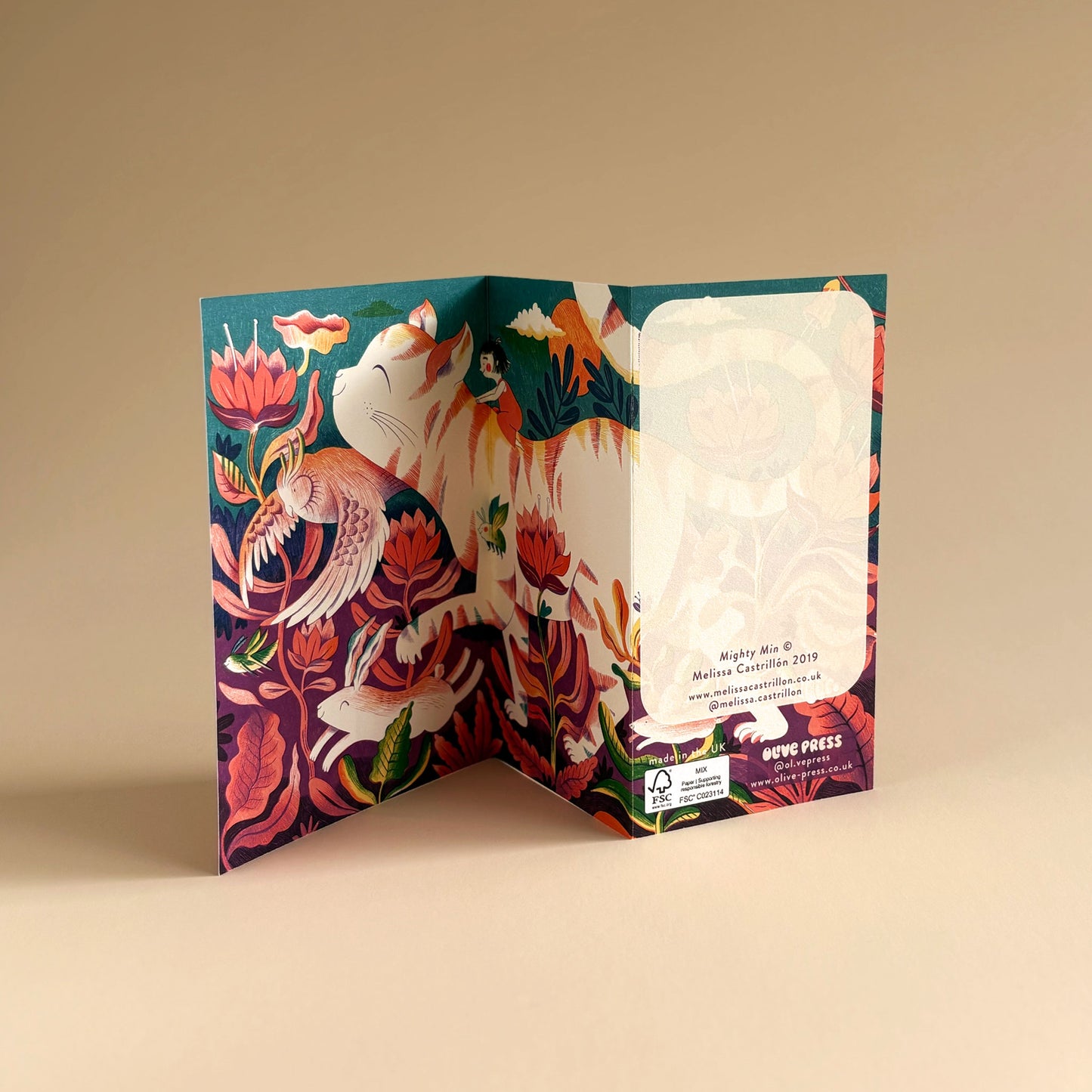 Mighty Min concertina card by Melissa Castrillón