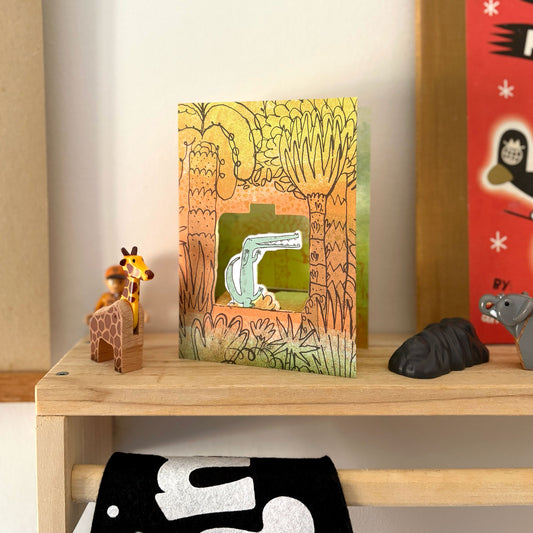 Crocodile Rock 3D card by Toby Rampton
